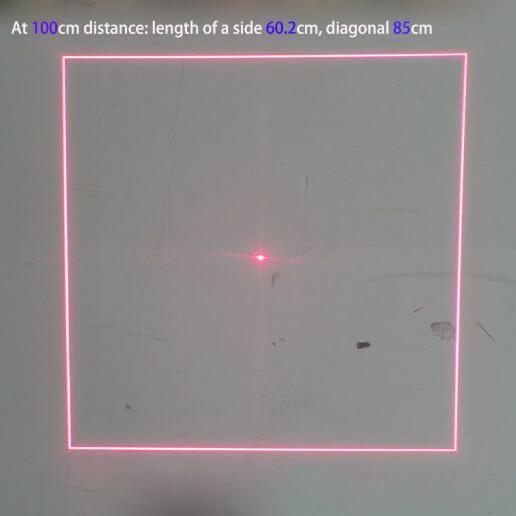 Square with Centeral Point Red Laser Beam Alignment Tools